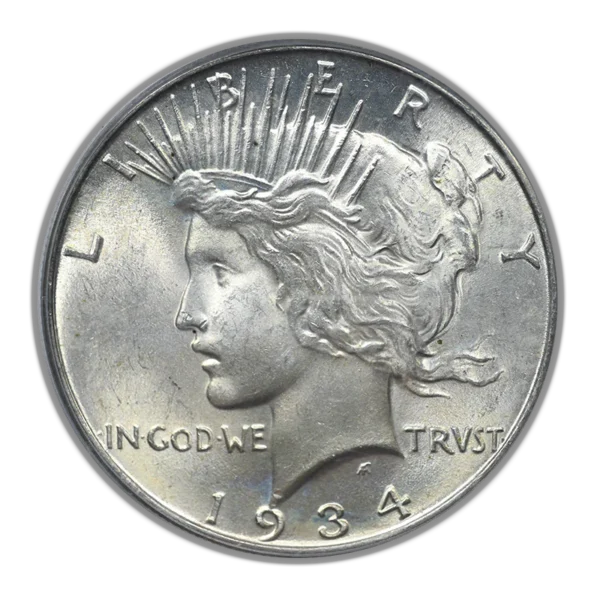 1934 Peace Dollar $1 PCGS MS64 CAC OGH - Image 3