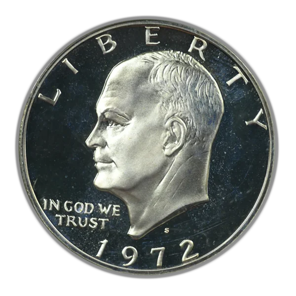 1972-S Proof Silver Eisenhower Ike Dollar $1 PCGS PR67 OGH - Image 3
