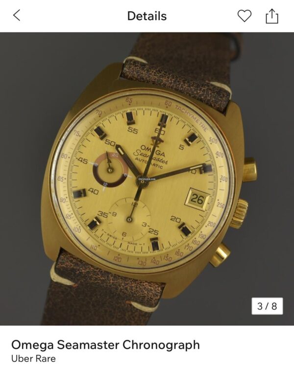Rare 18k Gold Omega Seamaster Jedi 176.007 – $8,500 Shipped - Image 2