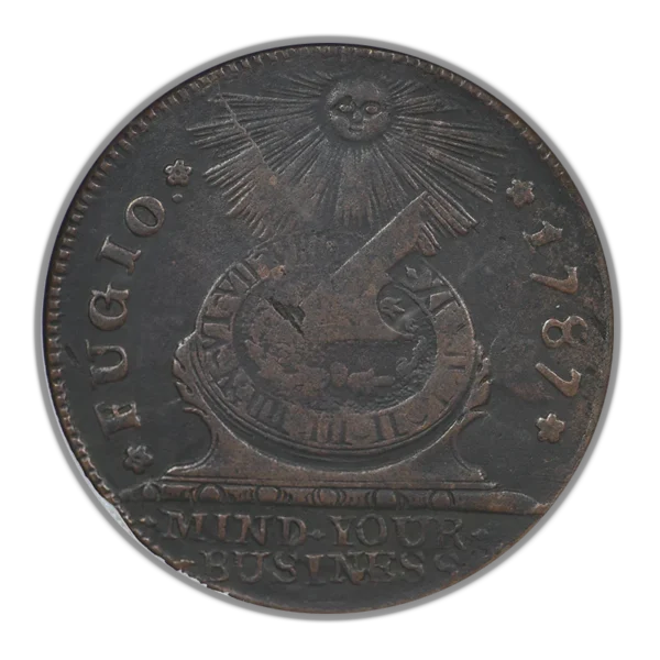 1787 Fugio Cent 1C 4 Cinq P.R. 'States United' NGC VF25BN - Image 3