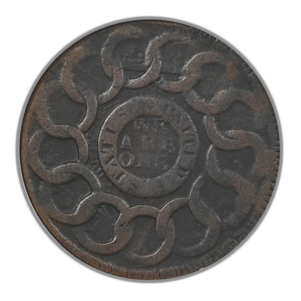 1787 Fugio Cent 1C 4 Cinq P.R. 'States United' NGC VF25BN - Image 4