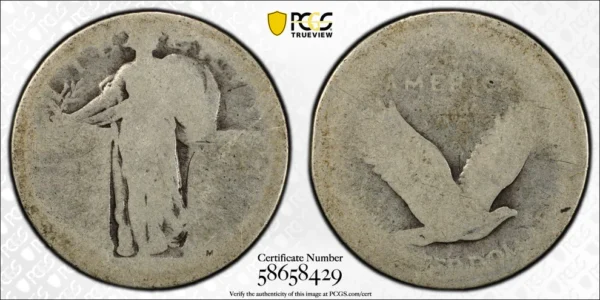 1916 Standing Liberty Quarter 25C PCGS PO01 - Lowball - Image 5