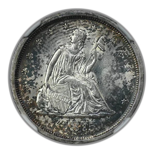 1875-S Twenty Cent Piece 20C NGC MS64 - Image 3
