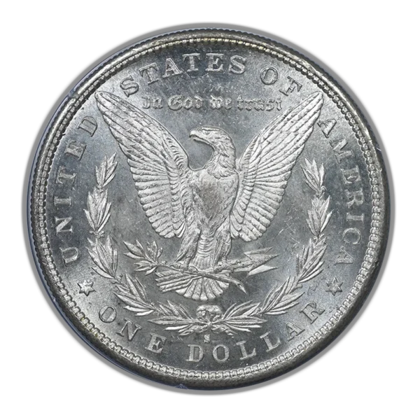 1880-S Morgan Dollar $1 PCGS Rattler MS64 CAC1880-S Morgan Dollar $1 PCGS Rattler MS64 CAC - Image 4